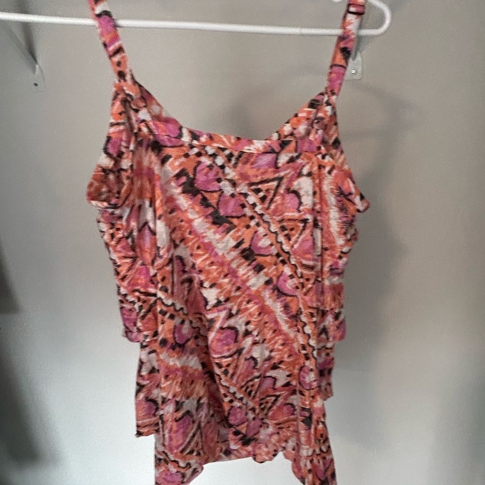 🧡5/$25🧡INC International Concepts Pink and Orange Tank Top - Picture 3 of 3